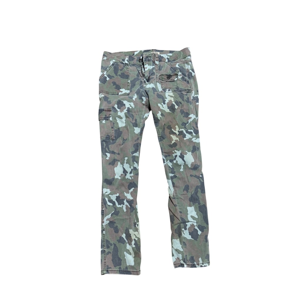 Be Bop Womens Camo Cargo Pants Camouflage Slim Straight Utility Size 11